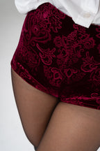 Culotte velluto floreale